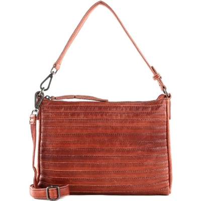Afbeelding van FREDsBRUDER Leren Schoudertas Layer Crossbag Rustic Orange Terracotta