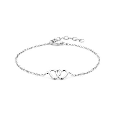 Afbeelding van Armband Zilver Hart 1,3 mm 15,5 + 2,5 cm