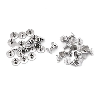 Afbeelding van Hilitand 20 stks Moer Nail Klinknagels Schroeven Messing Platte Hoofd Lederen Handvat Strap Tas Accessoires (5 mm)