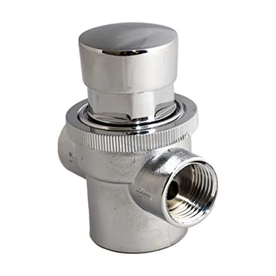 Afbeelding van Chrome timer armatuur voor wastafels, armatuur, kraan, kraan
