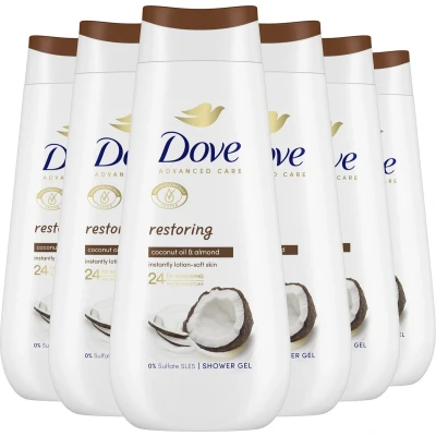 Afbeelding van Dove Advanced Care Verzorgende Douchegel Restoring 24 uur lang effectieve hydratatie 6 x 225 ml
