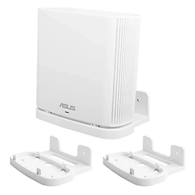 Afbeelding van BECEMURU Wandhouder Standhouder, Huafly Stabiliteit ABS Wandmontage Beschermende Houder Stand Router Guard voor ASUS ZenWiFi AC/AX Whole Home Tri Band Mesh WiFi 6 Systeem (CT8/XT8) (Wit, 2 Pack)