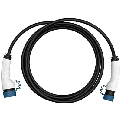 Afbeelding van ANSMANN laadkabel type 2 met 11 kW voor hybride &amp; elektrische autos / Type2 auto 5 meter, 3 fase, compatibel e auto&#039;s auto&#039;s, zoals Tesla Model 3, Up, ID.4, Zoe, EQ fortwo