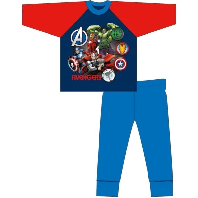 Afbeelding van Avengers pyjama rood / blauw Marvel Avenger pyjamaset maat 116