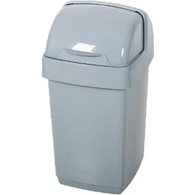 Afbeelding van Afvalbak &#039;Nox&#039; 100% Gerecycled Roll Top Prullenbak 10 liter Licht Grijs