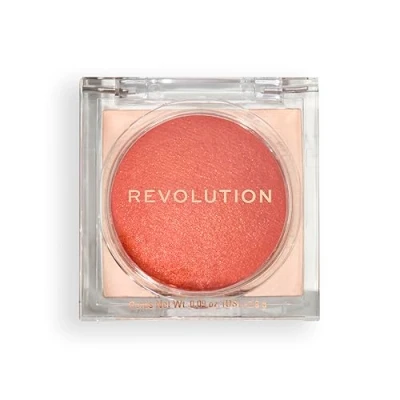 Afbeelding van Revolution, Beam Bright Blush, Mengbare &amp; Opbouwbare Gezichtspoeder Stralende Afwerking voor Wangen, Veganistisch en Dierproefvrij, Orange Crush