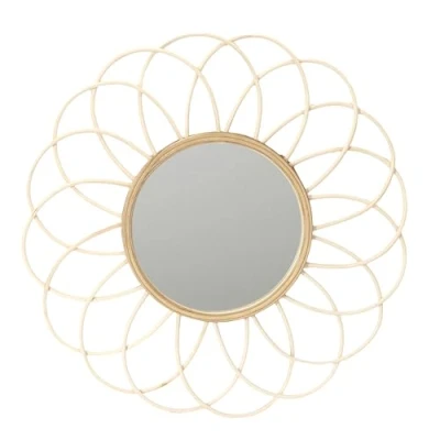 Afbeelding van HOME Deco FACTORY HD4360 Miroir Rotin Rosace 56cm Murale