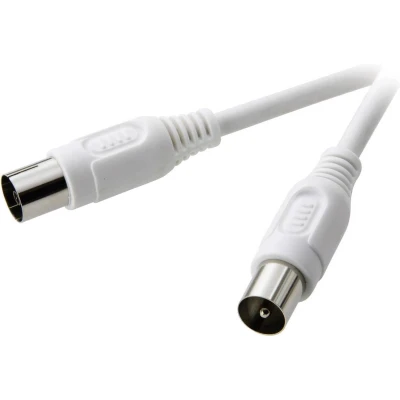 Afbeelding van SpeaKa Professional Antenne Aansluitkabel [1x Antennestekker 75 Ω 1x Antennebus Ω] 1.50 m dB Wit