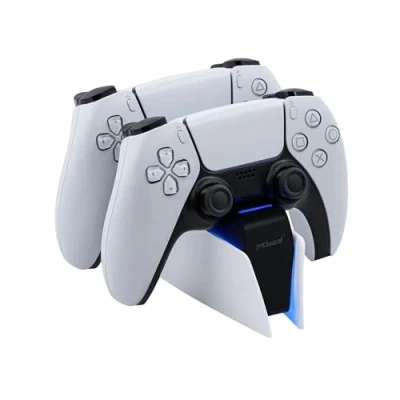 Afbeelding van Mcbazel Dual USB Charger Staion for PS5 Controller DualSense Charging Docking Station with LED Light Indicators/Fast Charging/Tri protection