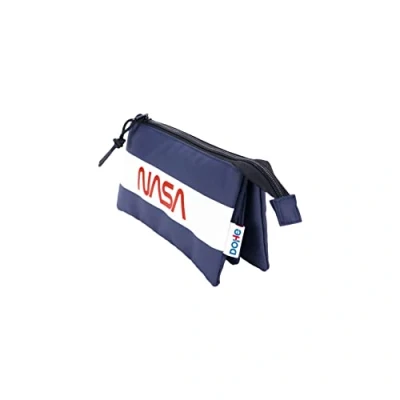 Afbeelding van Pennenetui met 3 vakken DOHE Nasa Flag Blauw