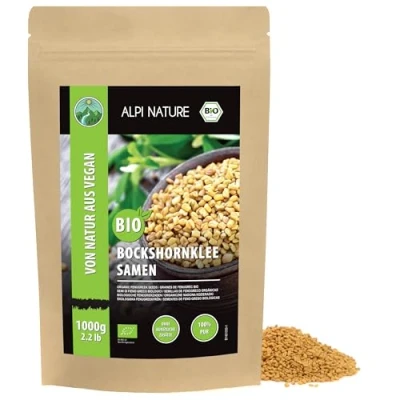 Afbeelding van Alpi Nature Organic Bockshornklee Samen (1 kg) Bockshorn Clover Bio Seed van gecontroleerde organische teelt 100% natuurlijk zonder additieven