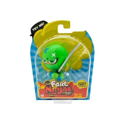 Afbeelding van Fart Ninjas by Funrise 70703 NA Yu Stank Cheek Burner serie 8 verzamelfiguren, 10 hilarische realistische scheetgeluiden, groen