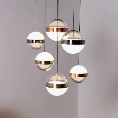 Afbeelding van Ideallux Ideal Lux hanglamp Galaxy, 6 lamps, acryl, metaal