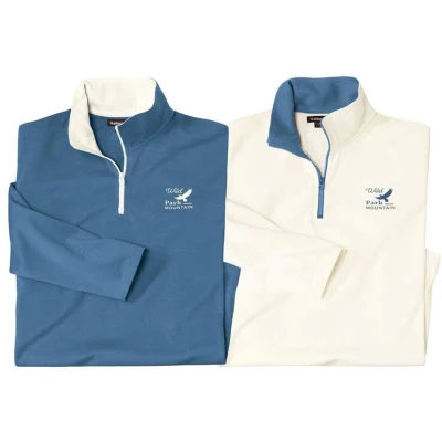 Afbeelding van Atlas for Men Set van 2 sweaters met rits