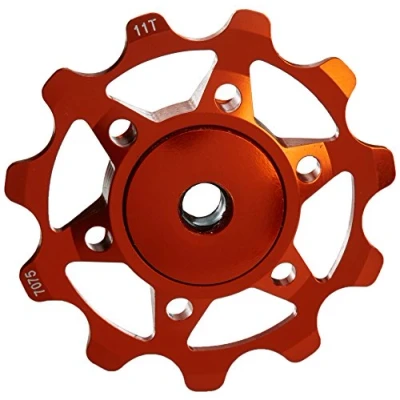 Afbeelding van XLC derailleurwielest alu gefreesd oranje