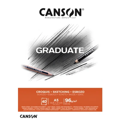 Afbeelding van Schetsboek Canson Graduate Croquis A5 96gr 40vel