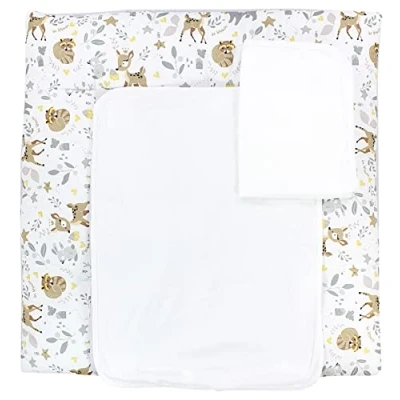 Afbeelding van TupTam Baby Aankleedkussen incl. 2 Badstof Hoezen MAR02579, Wilde Dieren, 70 x cm