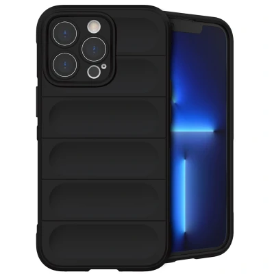 Afbeelding van Apple iPhone 13 Pro Hoesje Siliconen en TPU (zacht) iMoshion Softcase/Backcover Zwart Telefoonhoesje