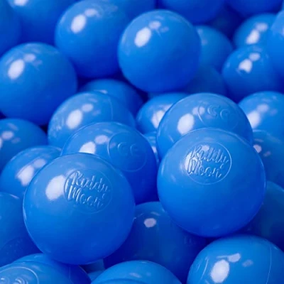 Afbeelding van KiddyMoon Plastic Ballen Voor Kinderen Ø 6Cm Kleurig Gecertificeerd, Blauw, 200 Ballen/6Cm