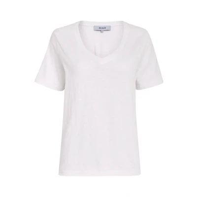 Afbeelding van Minus Mileti Vneck TEE Tshirt basic, Dames, Maat: XXL, White