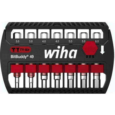 Afbeelding van Wiha Bitset BitBuddy® TY bit 49 mm zeskant 8 delig 1/4&quot; E6,3 42114