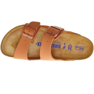 Afbeelding van Birkenstock Dames cognac/caramel slippers &amp; muiltjes maat 35