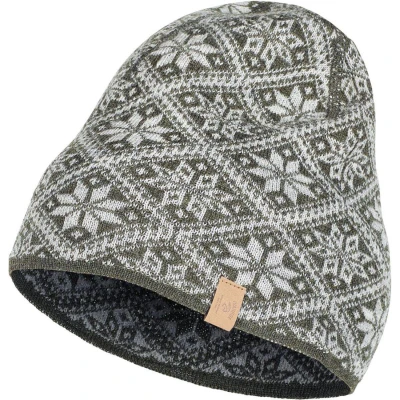 Afbeelding van Ivanhoe gebreide muts van wol Freya Loden Green One Size Donker Groen