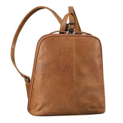 Afbeelding van STILORD &#039;Calla&#039; Lederen Rugzak Dames Kleine Elegante Vrouwen Echt Leer City Vintage Backpack Moderne Leren Tas Klein Dagrugzak Rugzaktassen, Kleur:tropica bruin