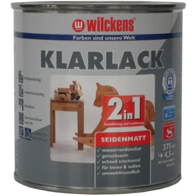 Afbeelding van Wilckens 2 in 1 blanke lak zijdemat, 375 ml 12400000030