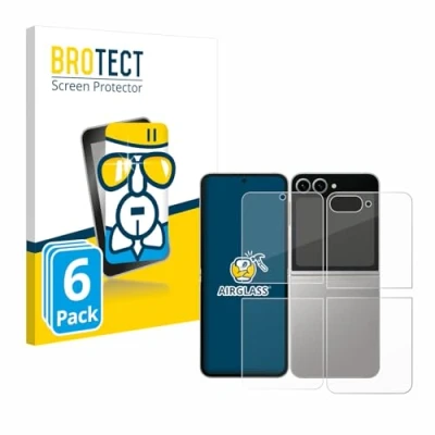 Afbeelding van BROTECT Screenprotector voor Samsung Galaxy Z Flip6 (Voor+Achter) Folie Beschermfolie Beschermglas transparant (6 Stuks)