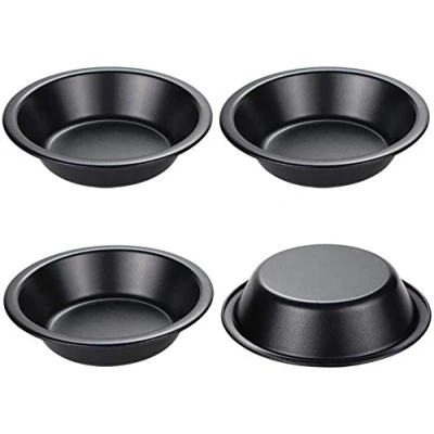 Afbeelding van webake 4 stuks mini quiche vorm in taartvorm, diameter 12 cm, anti aanbaklaag, ronde bakvorm