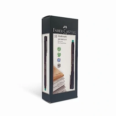 Afbeelding van Permanente markeerstift Faber Castell Multimark 1513 F Zwart 0,6 mm (10 Stuks)