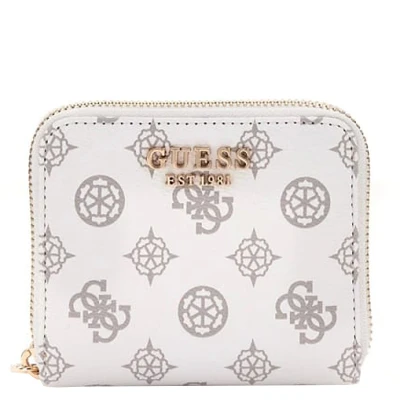 Afbeelding van Guess Laurel Small ZIP Around Portemonnee white, Dames, Maat: One Size, White
