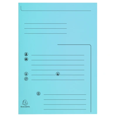 Afbeelding van Dossiermap 2 kleppen SUPER 250 Contact 24x32cm Lichtblauw 25 stuks