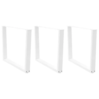 Afbeelding van vidaXL Eettafelpoten 3 st V vormig 100x(72 73,3) cm staal wit