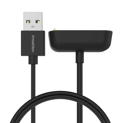 Afbeelding van USB A charging cable for Fitbit Charge5 / Luxe 1 Meter van iMoshion Zwart Kunststof