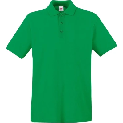 Afbeelding van Fruit Of The Loom Premium Heren Poloshirt Met Korte Mouwen (Kelly Groen)