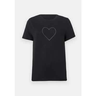 Afbeelding van ONLY Onlariana O NECK BOX Tshirt print, Dames, Maat: Large, Black