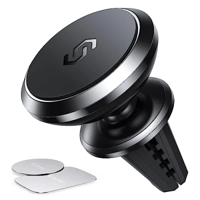 Afbeelding van Syncwire Magnetische telefoonhouder voor in de auto, 360 graden draaibare ventilatie autohouder, compatibel met iPhone 14/13/12/11/Pro Max/X/XS/XR/8/7/6, Samsung S22, S21, S10, Huawei P30, GPS