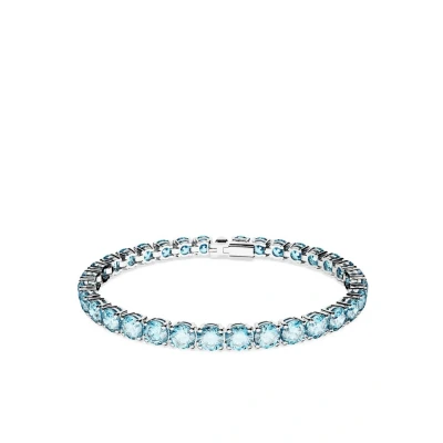 Afbeelding van Swarovski 5648929 Armband Matrix zilverkleurig blauw 5 mm L 17,5 cm