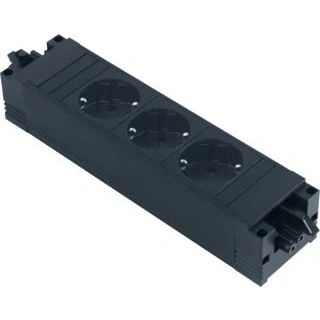 Afbeelding van Bachmann stekkerdoos met Wieland GST18® installatiestekker en 3 contacten / zwart