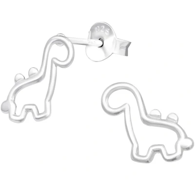 Afbeelding van JoyS Zilveren dinosaurus oorbellen 10 mm dino
