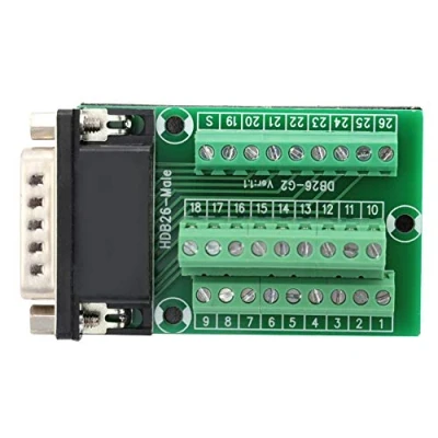 Afbeelding van Board Connector 26 Pin DB26 G2 01 D SUB Male Adapter naar PCB Terminal Signalen Module Connectors