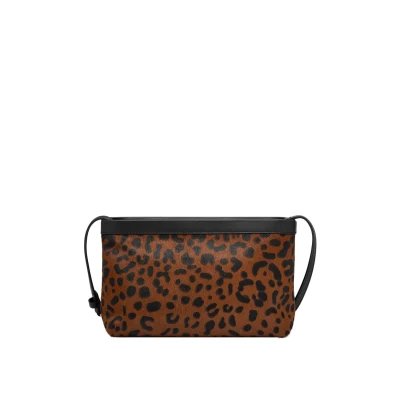 Afbeelding van FOSSIL Schoudertas Penrose Pouch Clutch Leopard Lichtbruin