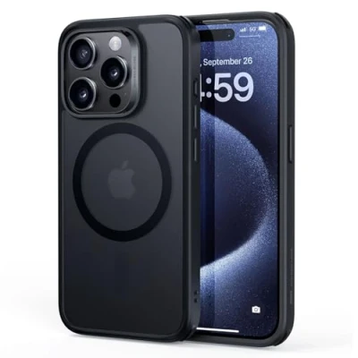 Afbeelding van ESR Classic Hybrid HaloLock Hoesje Geschikt voor Apple iPhone 15 Pro Max Compatibel met MagSafe en Back Cover Magneet Zwart