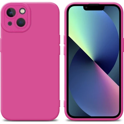 Afbeelding van Cadorabo Hoesje geschikt voor Apple iPhone 14 in FLUID HOTPINK Beschermhoes TPU silicone Cover Case