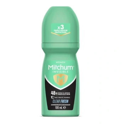 Afbeelding van Mitchum Invisible Women 48HR Protection Roll On Deodorant &amp; Anti Transpirant, keine weißen Flecken, alkoholfrei, klar frisch