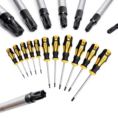 Afbeelding van CCLIFE TX Schroevendraaier Set Torx Magnetische T6 T40, 11pcs Ster Gat