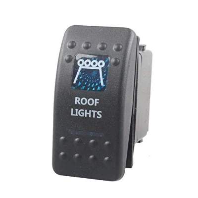 Afbeelding van Mintice 12V 20A Tuimelschakelaar Blauw LED licht Schakelaar AAN/UIT Wipschakelaar Bediening Drukschakelaar Auto Vrachtwagen Boot Dashboard 5Pin Waterbestendig Roof Light