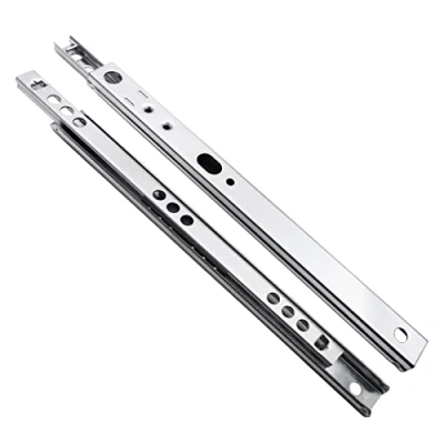 Afbeelding van 1 paar laderails, gedeeltelijk uittrekbaar met wielen, schuifladenrailsysteem (17 mm x 400 mm)